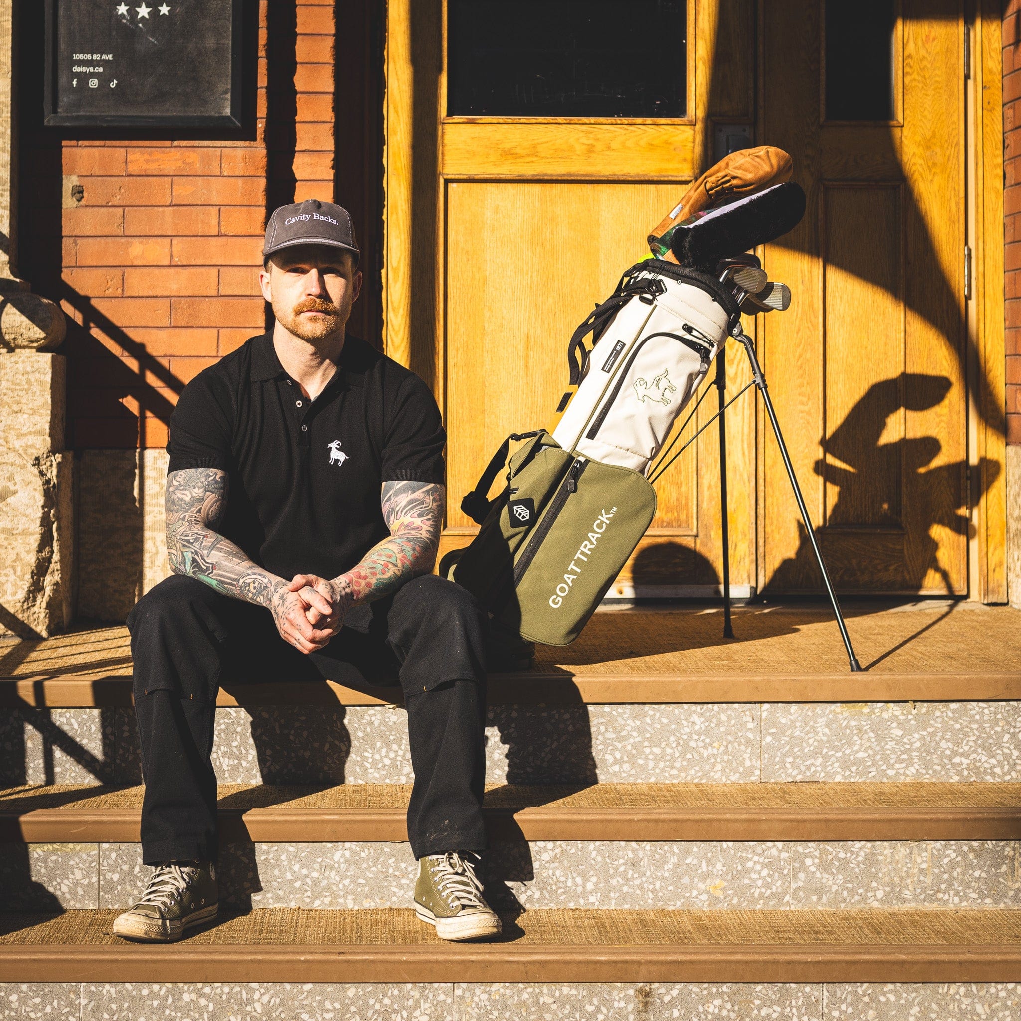 MOE Black Polo Shirts Canada-Golf-Lifestyle-Clothing-Brand